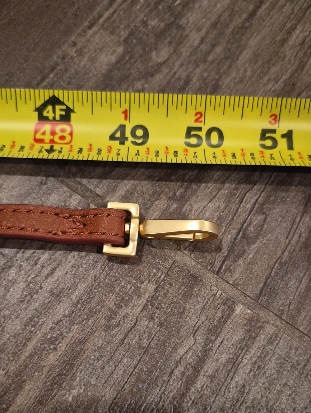 Hammitt Nash Redwood Lizard Leather Brushed Gold Clutch Wristlet Crossbody Bag